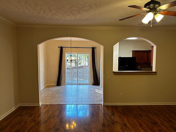Living room and dining space