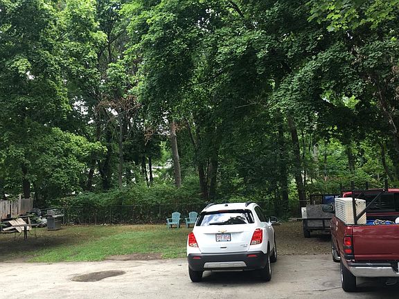 backyard and parking area