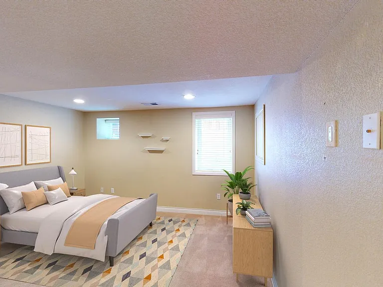 Bedroom 5. This image shows a virtually furnished space. Bedrooms come unfurnished.