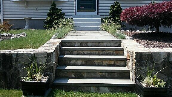 Blue stone front walk
