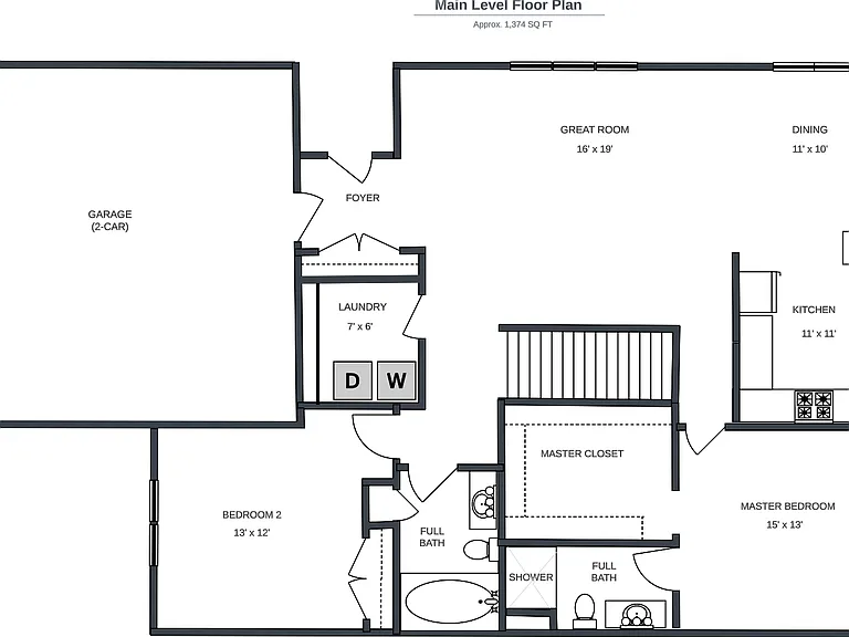 Main-Level Floor Plan