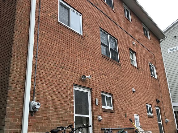 Back view of apartment building