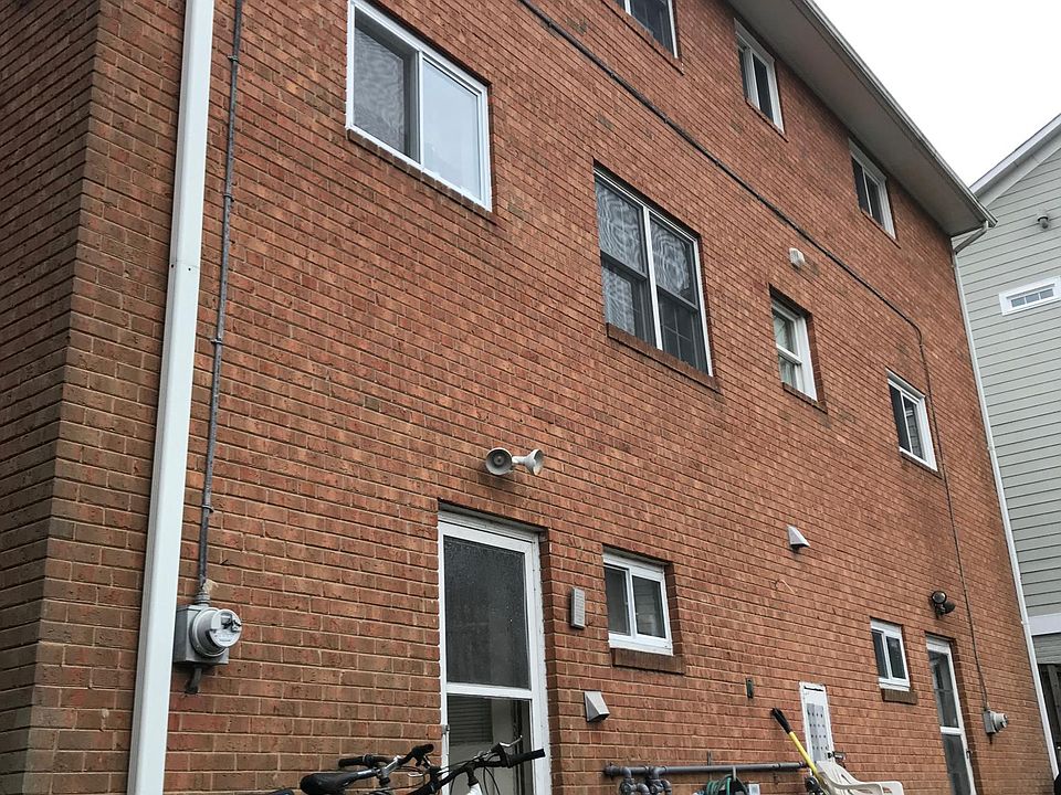 Back view of apartment building