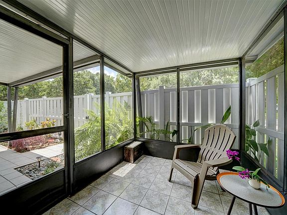 Listen to the falling water, while relaxing on the porch.