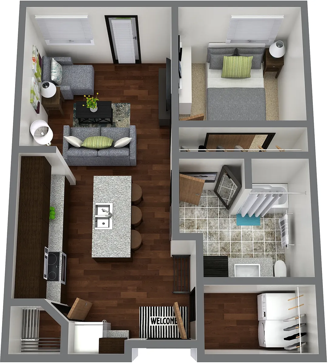 Floor plan Phase 2 1 Bedroom