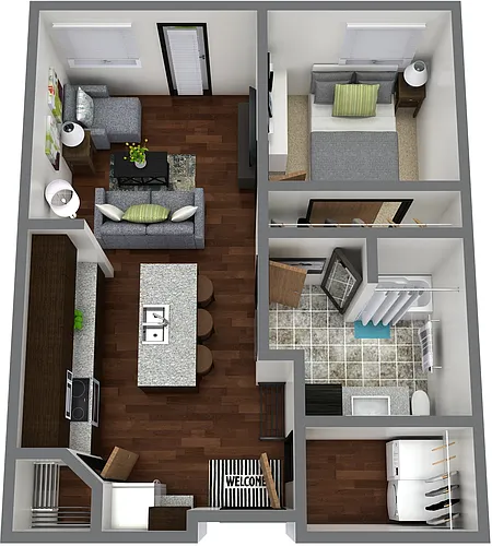 Floor plan Phase 2 1 Bedroom