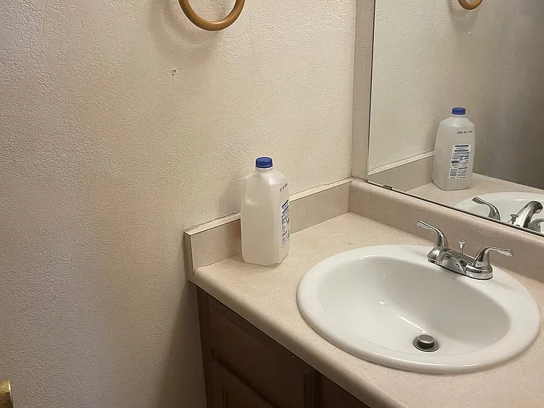 1/2 bath by the bedroom on main level