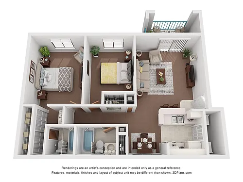Floor plan Two Bedroom