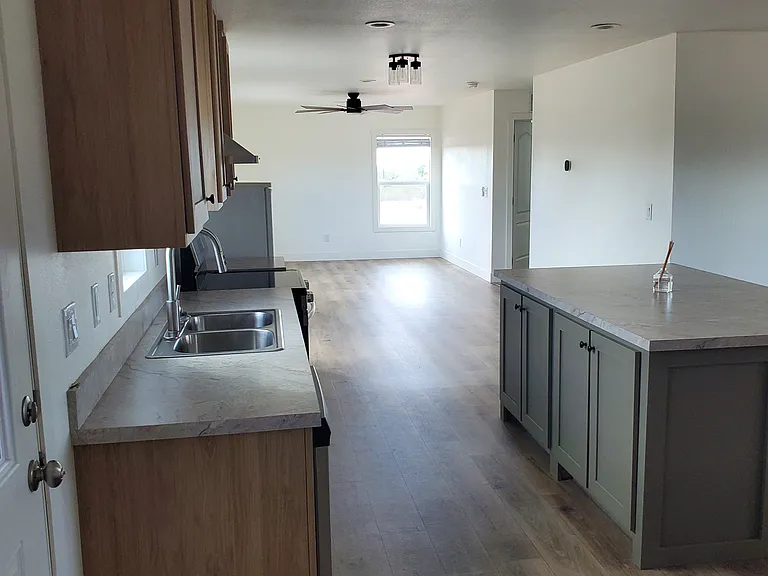 KITCHEN TO FAMILY ROOM & BACK DOOR