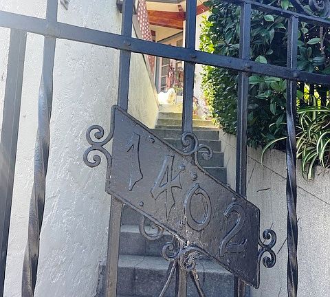 Entry Gate up stairs to Guest Suite Entry