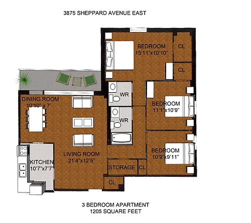 Floor plan 3BR