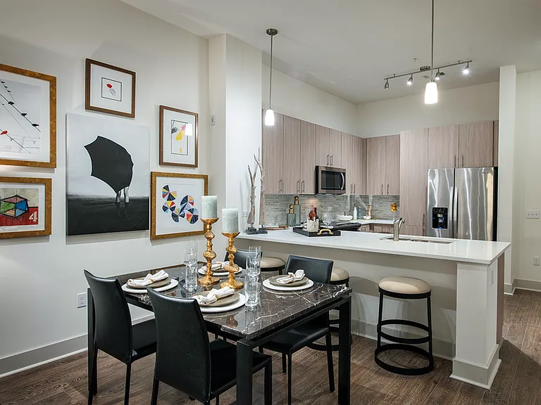 Gourmet Chef's Kitchen with and Dining Area