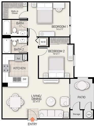 Floor plan Quail Meadow - Plan E