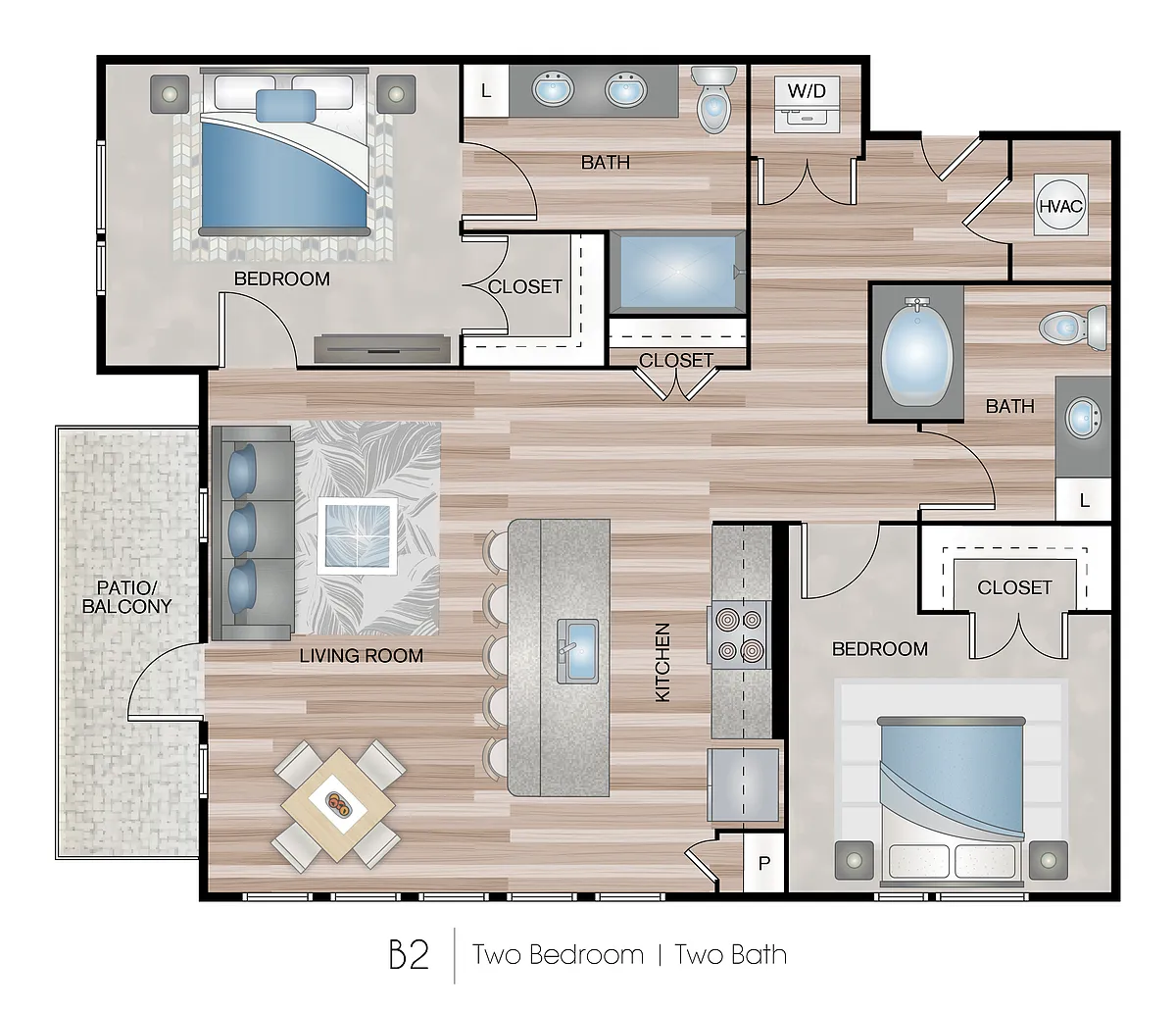 Floor plan Two bedroom