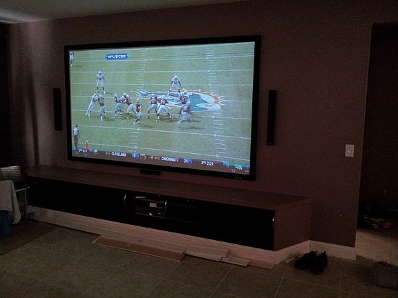 Built-in cabinet/120" Screen