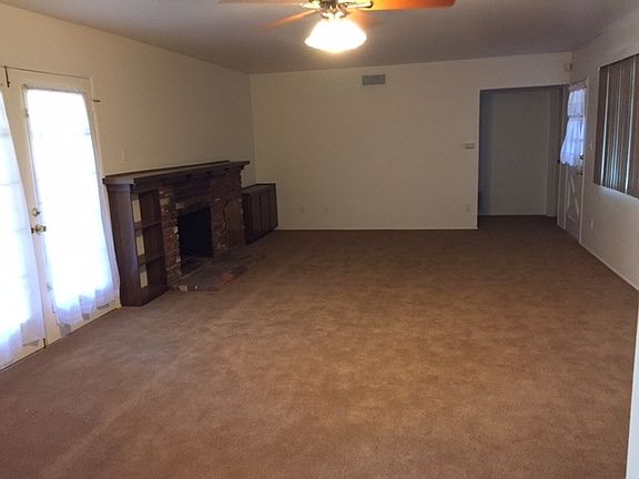 Living room with fireplace