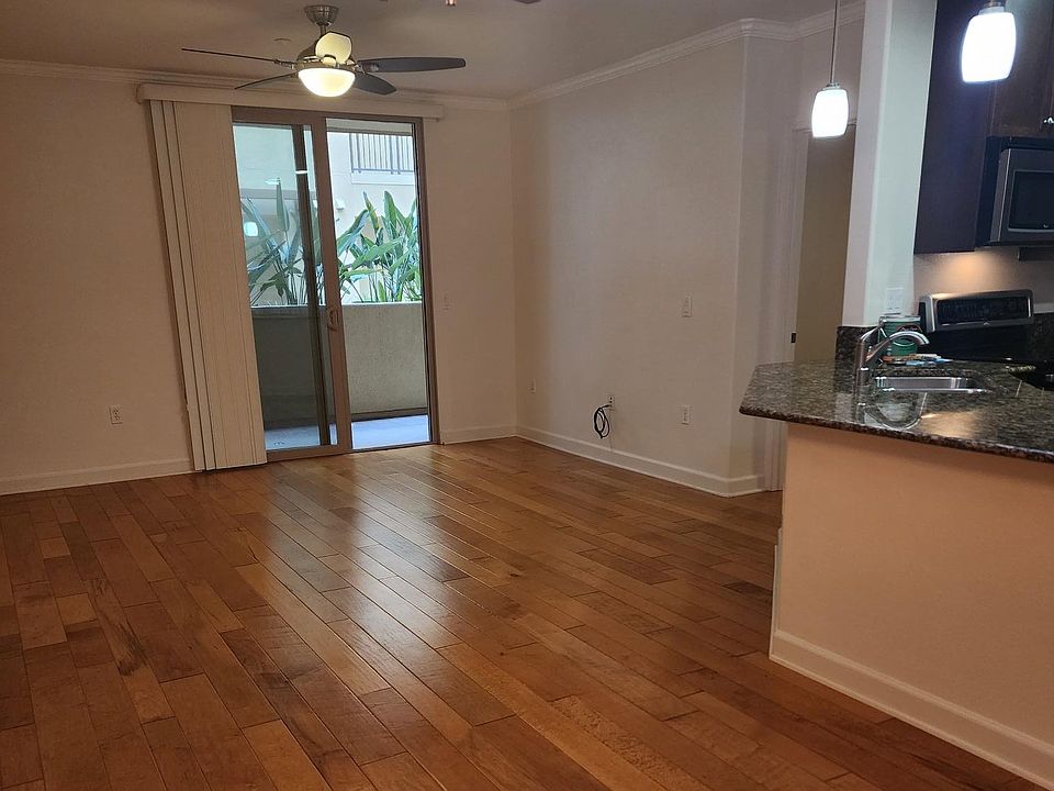 View from dining area, master bedroom to the right