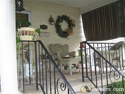 front porch of front house
