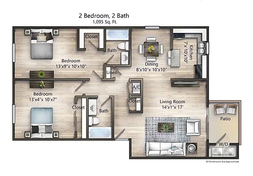 Floor plan Two Bedroom