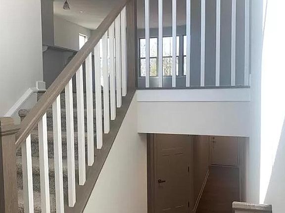 Stairway to Kitchen & family room
