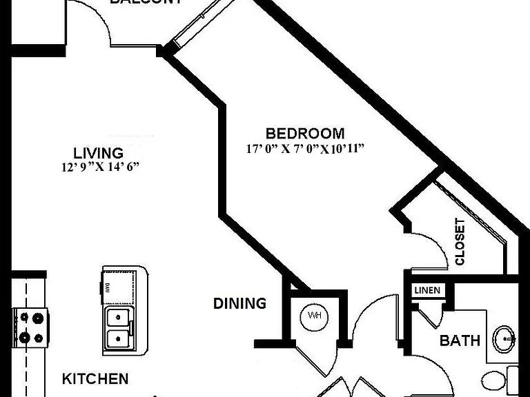 Jones Grant Urban Flats - A3 - 1 Beds - 1 Baths - 775 Sq. ft.