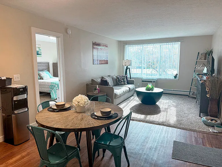 Dining area and Living Room with Large Window