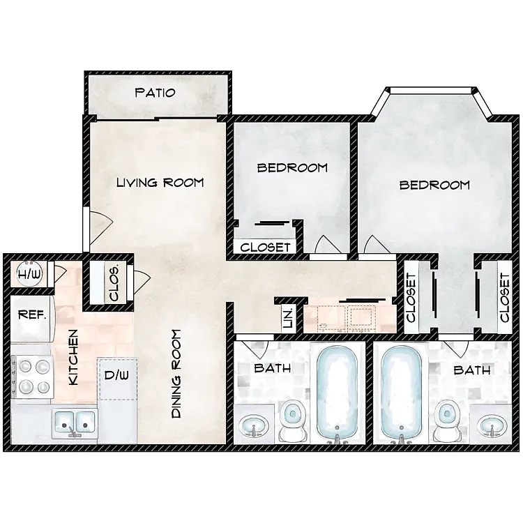 Floor plan Two Bedroom