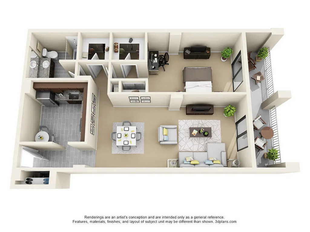 Floor plan Tower 1 Bedroom