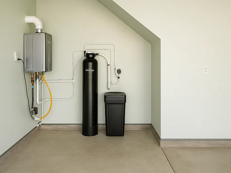 Garage - whole house water filtration and softener system