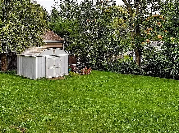 Fenced Back Yard with Shed