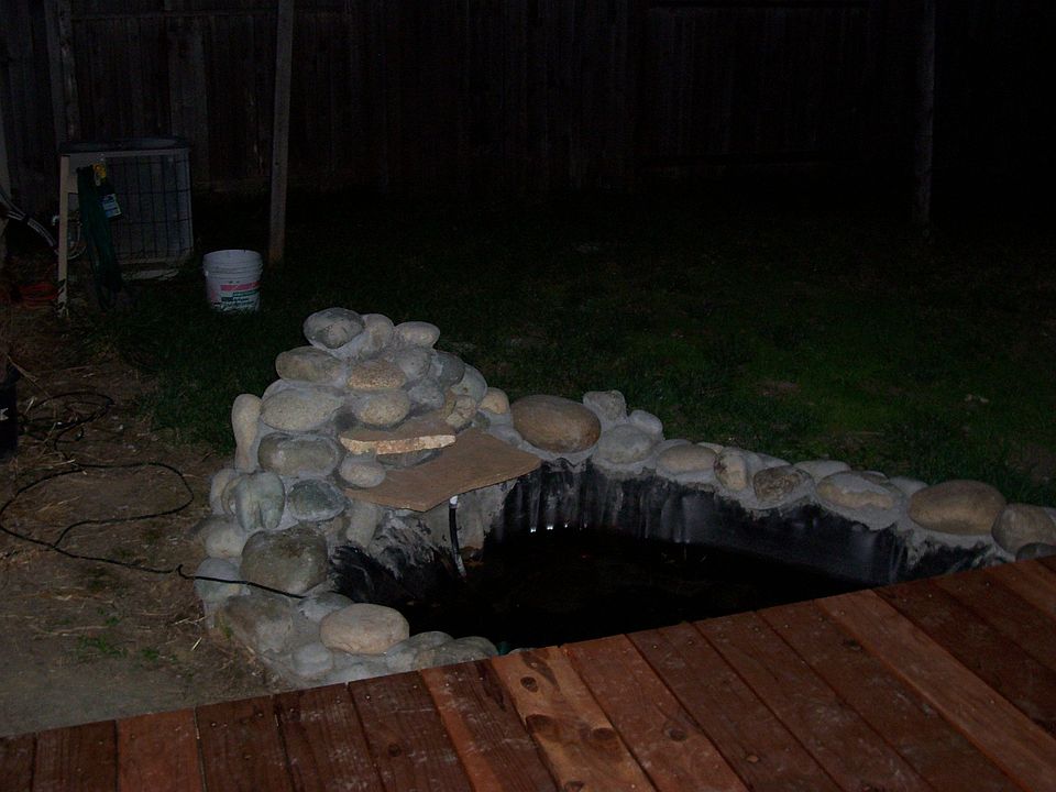 Rock Stacked Fish Pond