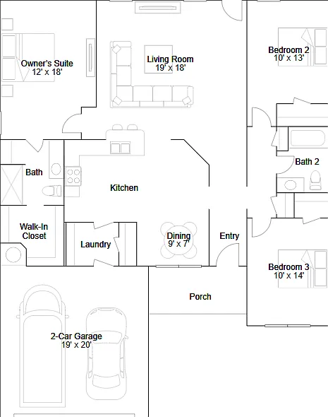 3 bed, 2.0 bath, 1633 sqft, $1,850 — Photo 3