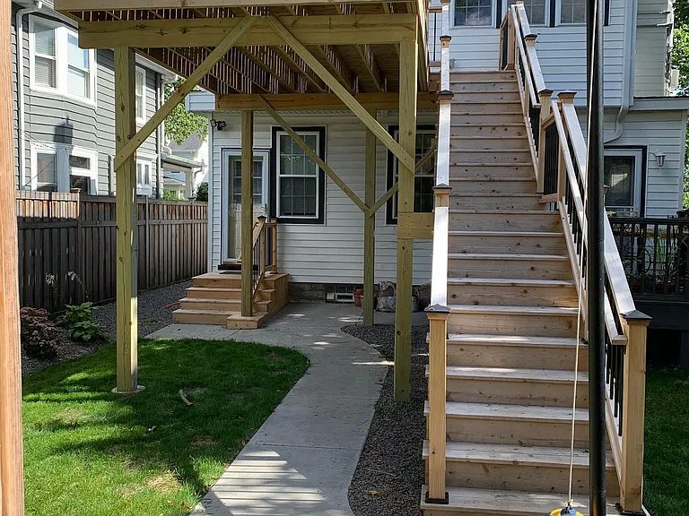 New deck for upper unit