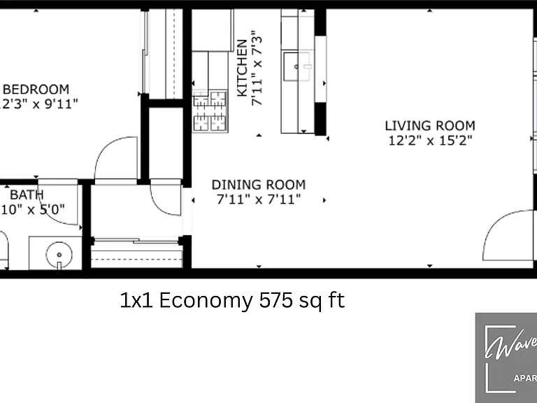 1x1 Economy l 575 sq ft l Waverly Manor 1x1 Economy l 575 sq ft l Waverly Manor
