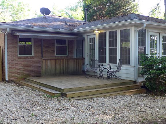 Private backyard deck.