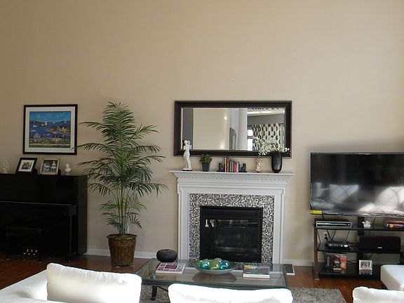 Pretty wood floor, fireplace
