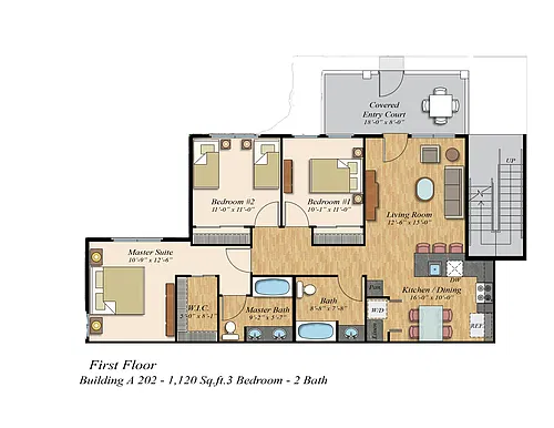 Floor plan 3X2 - 1A