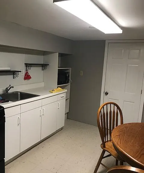 Kitchen sink in basement