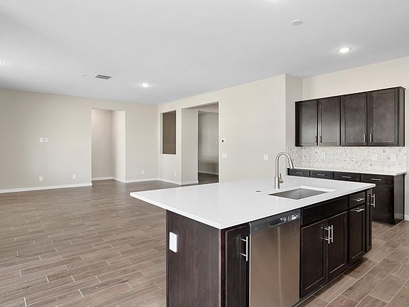 Sprawling kitchen island