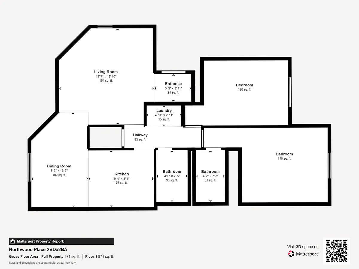 Floor plan 2 Bedroom 2 Bathroom