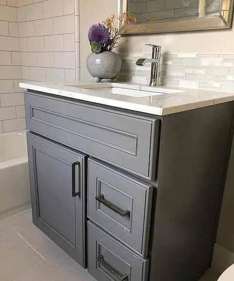 Closer look at the finishes in the bathroom.