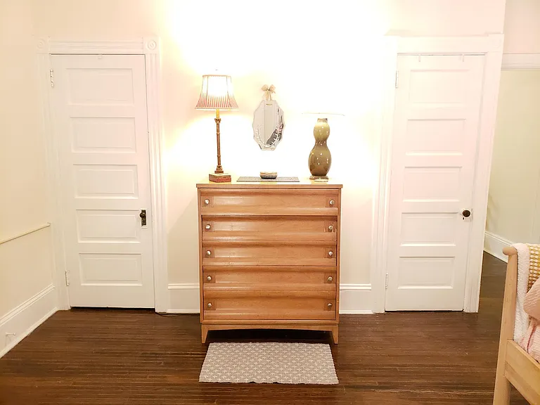 Two closets in bedroom
