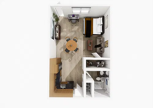 Floor plan Studio B