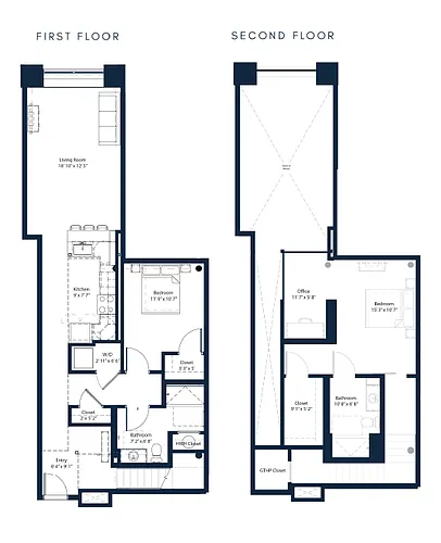 Floor plan Two Bedroom Loft Standard