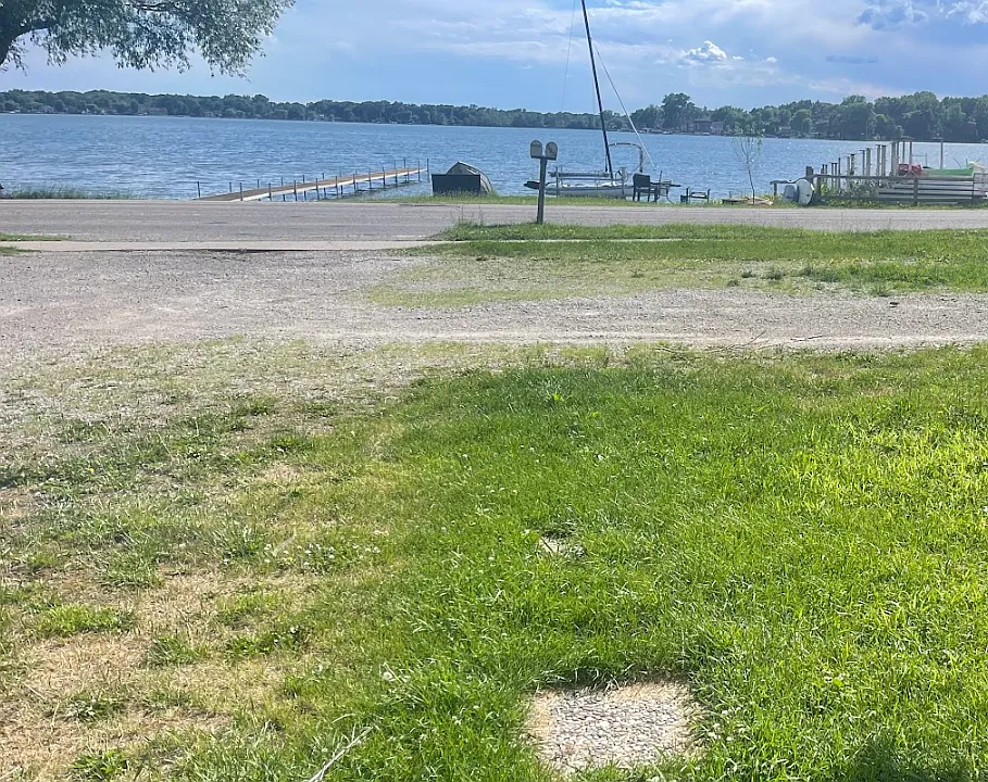 Parking and the view of the lake. You would have access to this lakeshore