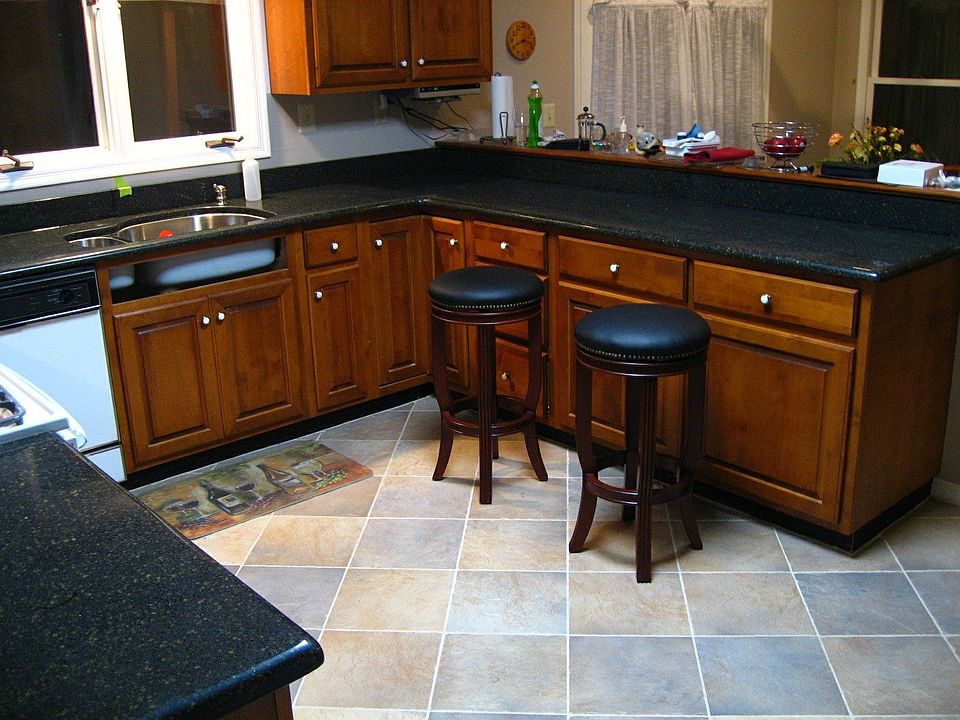 new ceramic tile and granite countertops