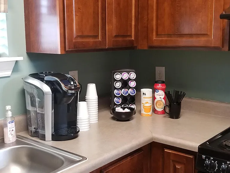 Coffee station in leasing office
