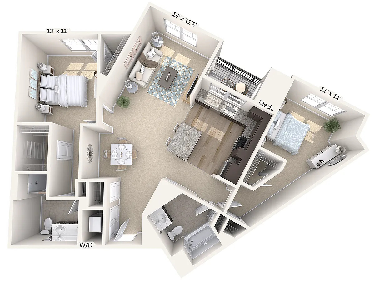 Floor plan B3-1267sq-Stainless