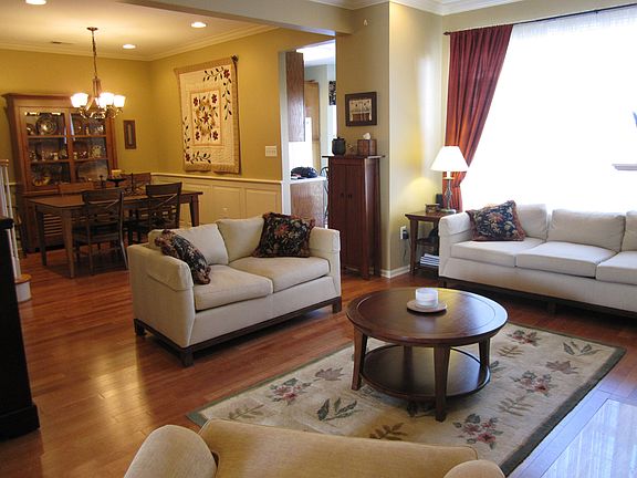 living room into dining room
