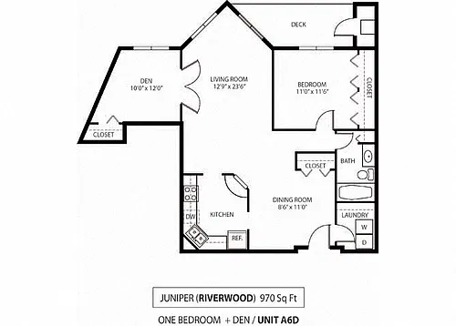 Floor plan Juniper 1 Den